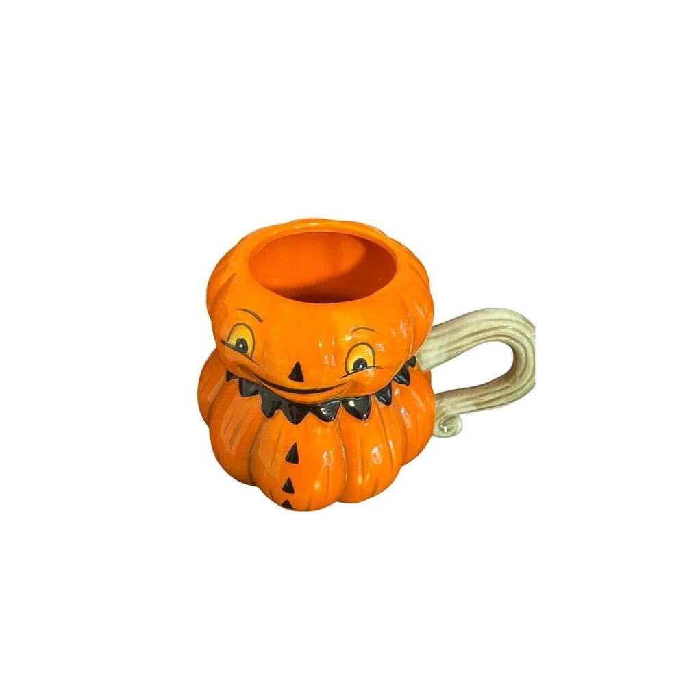 Johanna Parker Halloween Pumpkin Mug & Pumpkin Salt & Pepper Shaker Set Transpac